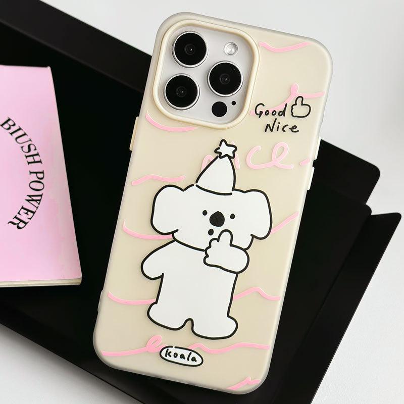 Чехол Zhitai iPhone 16 Pro Max Jelly Skin для Apple 13, 12, 14 и 15 Pro, мультяшный дизайн