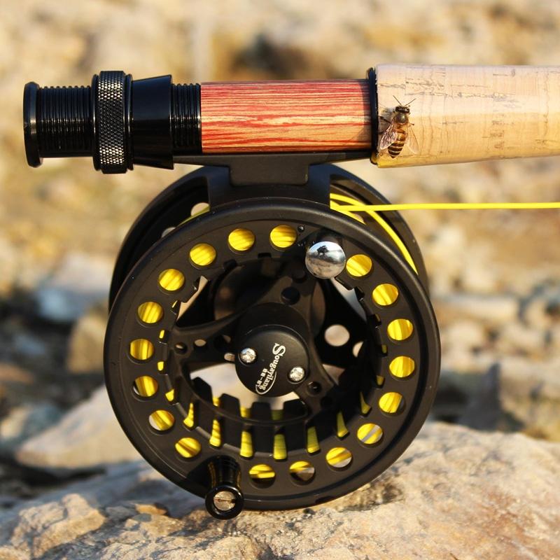 Катушка для ловли нахлыстом, корпус и шпуля из алюминиевого сплава, обработанные на станке с ЧПУ, форель, хариус, лосось, пресноводная рыбалка