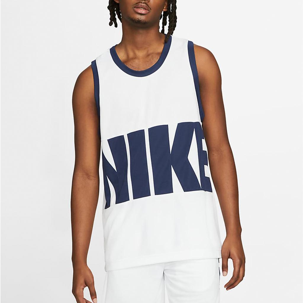 Nike Colorblock Letter Logo Basketball Tank Top Men Tops White DA1042-100
