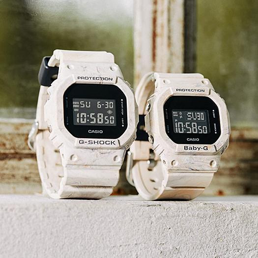 Casio Мужские часы G-SHOCK, смола, водостойкость 200 м, ударопрочность, будильник, кварцевые, BGD-560WM-5