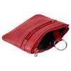 Porte-clés - LEONARDO VERRELLI - Praks - Cuir mouton - Rouge - 2 compartiments zippés