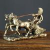 Римский кавалерийский рыцарь Винтажная полирезиновая скульптура Статуя Древний воин на коне Классический декор для дома и офиса Исторический