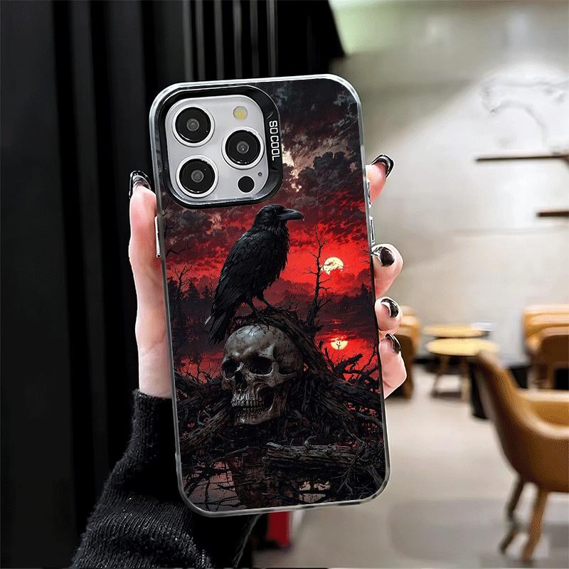 Готический вампир Алый Арт Мягкий чехол для телефона для iPhone 15 16 17 Pro Max 17Air 16E 14 Plus 13 12 Mini Ударопрочный чехол Задняя крышка