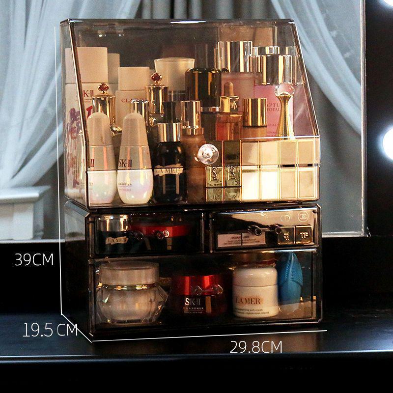 Прозрачный пыленепроницаемый органайзер для косметики большой вместимости для помады и средств по уходу за кожей