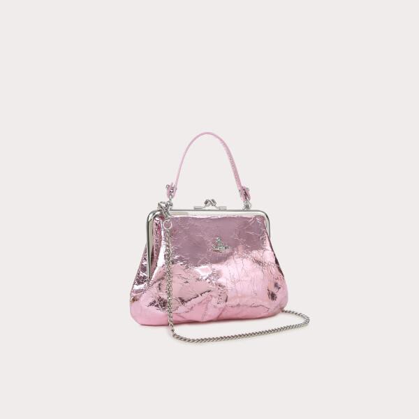 Металлическая сумка через плечо Vivienne Westwood с мятой рамой