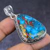 Natural Spiny Oyster Gemstone 925 Steling Silver Jewelry Pendant 2.17" f9C02