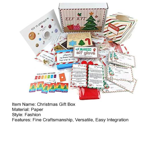 Christmas Gift Box Set Xmas Themed Pattern 27 Days Countdown Striking Atmosphere Christmas Box Set Indoor Outdoor Decor