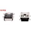 Uxcell® Замена Мини USB Type B Female 5-контактный Jack для монтажа на печатную плату Разъем зарядного устройства 10 шт.