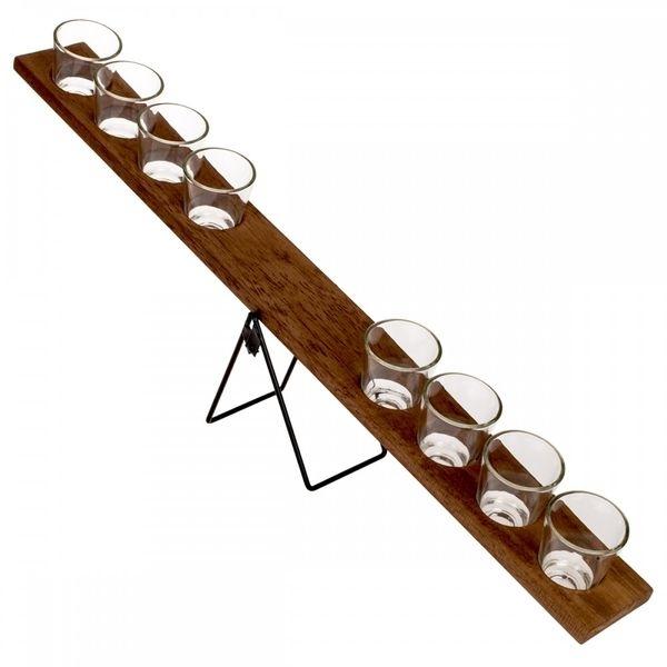 Деревянная питьевая игра-рокер с 8 рюмками