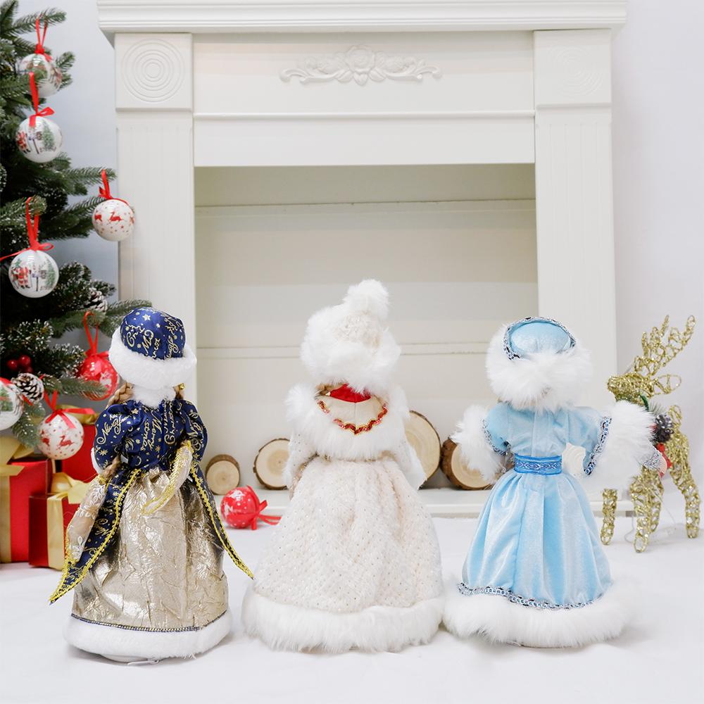 Рождественское ведерко для конфет с куклами Санты и миссис Клаус - Праздничный дизайн из ткани и пластика