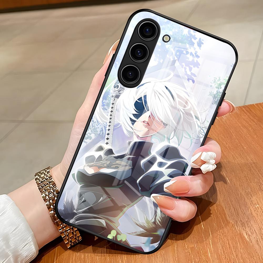 Игровой чехол для телефона Nier Automata для Samsung S26 S25 Edge Ultra S23 S22 S21 S20 Ultra Plus S24 Fe A54 A53 A25 Стеклянная крышка
