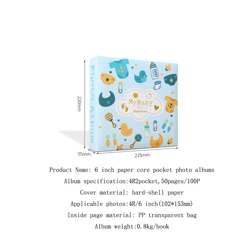 Можно заказать альбом ручной работы с плотной бумажной основой для хранения детских фотографий и записей о росте