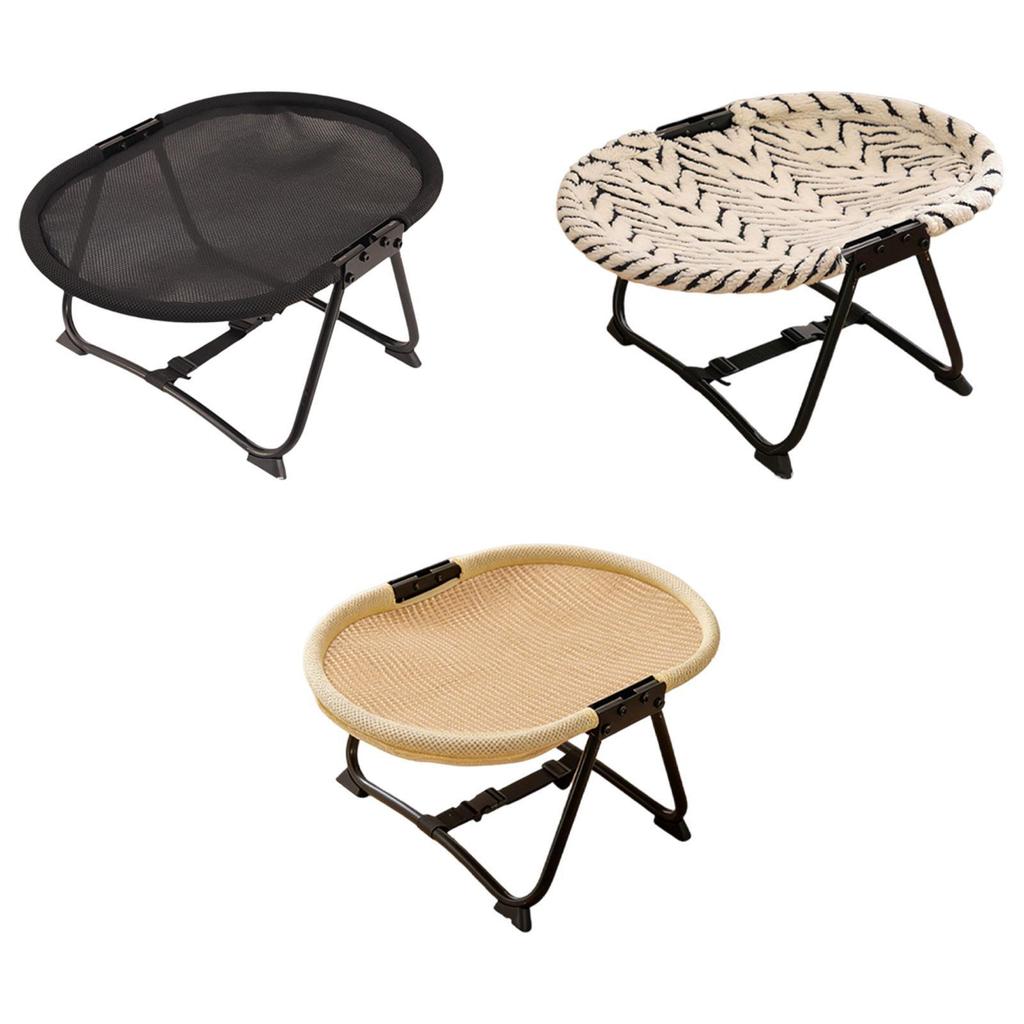 Dog Cot Elevated Iron Frame Travel Portable Pet Furniture Bed for Cats and Small Dogs
