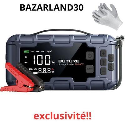 Автомобильный пусковой booster - BAZARLAND30 - 160PSI - 26800 мАч - Быстрая зарядка 45 Вт - Универсальный