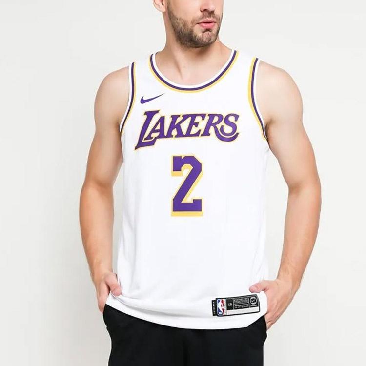 Nike NBA Basketball Jersey/Vest Los Angeles Lakers Lonzo Ball 2 White Men's AA7101-100