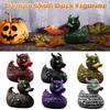 Devil Skull Duck Figurine Gothic Punk Halloween Duck Ornament Resin Demon Duck