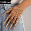 1 шт. Древний браслет королевы с кончиками ногтей, коготь, цепочка для танца живота, индийская изящная бижутерия для женщин и девочек(Золото)