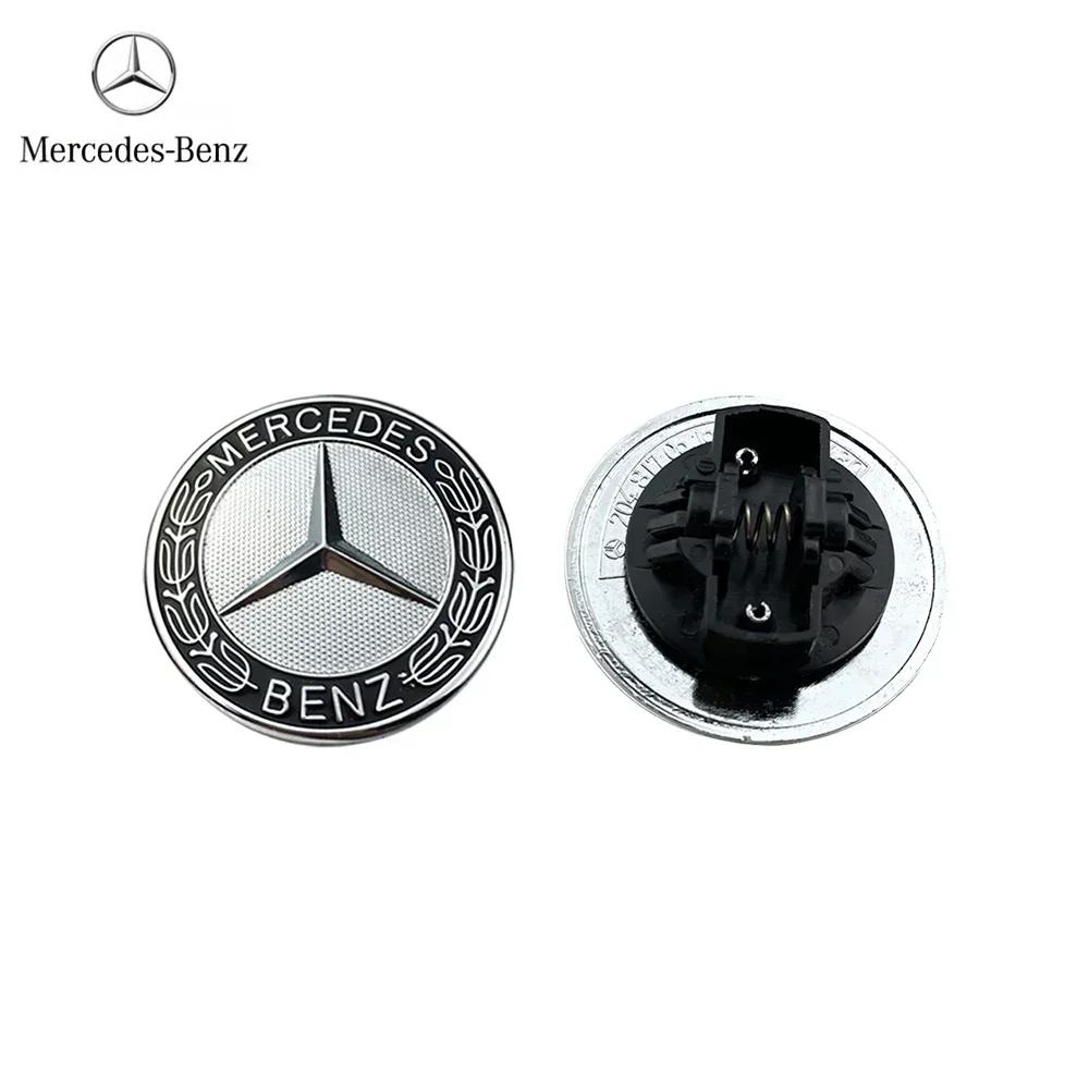 1pcs Car Logo Front Engine Hood Emblem Metal Flat Badge For Mercedes Benz AMG E S C A B Class GLE GLS CLS GLC CLA GLA GLK