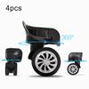 4pcs/set Replacement Luggage Suitcase Wheels Swivel Universal Wheel Black