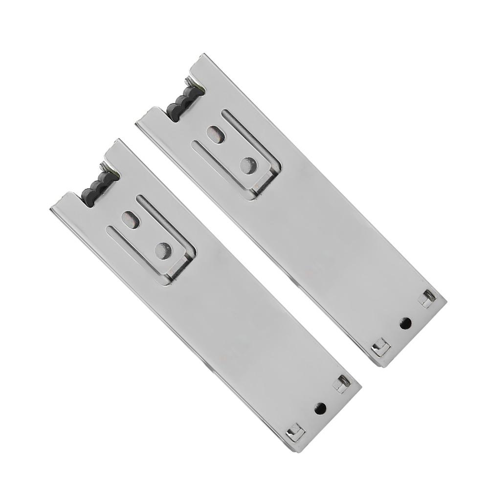 2pcs Silver Drawer Slides Side Mount Telescoping Sliding Rails Mini Heavy Duty Slides Cabinets