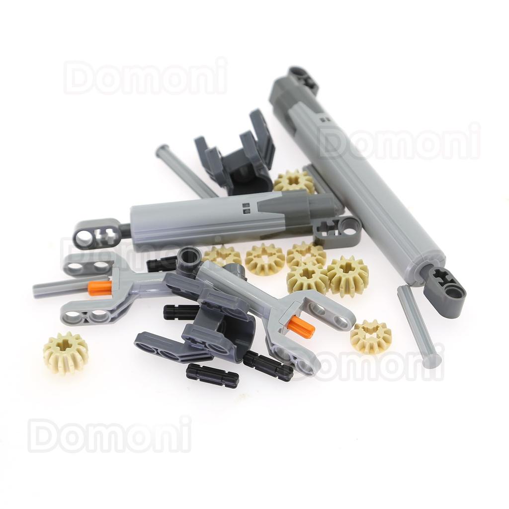 22 предмета Технический комплект линейного привода Power Up, гидравлический цилиндр, поршневой кронштейн, роботизированная машина, набор осей, совместимый с Lego S/L/XL