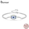 925 Sterling Silver Devil's Eye Tennis Bracelet for Women Shiny Zircon Chain Bracelet Fine Jewelry Gift