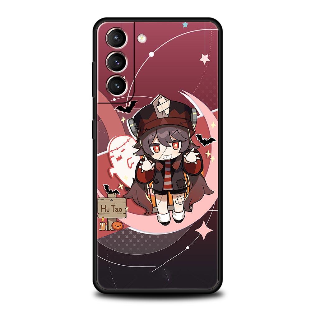 Милый Genshin impact xiao Для Samsung Galaxy S22 Ultra S20 S21 FE 5G S10 S9 Plus S10E S8 Чехол для телефона Note 10 Lite 20 Черная крышка