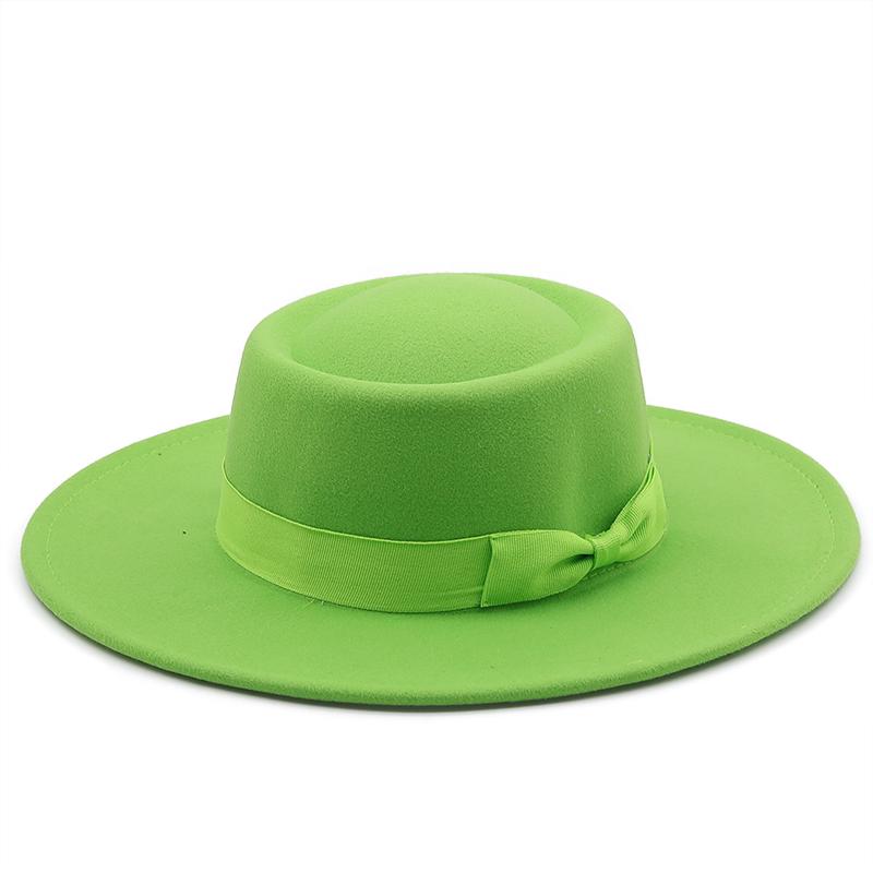 Новая шляпа Федора с широкими полями 8,5 см, джазовая шляпа, женская и мужская классическая фетровая шляпа-панама, однотонная британская фетровая шляпа, женская фетровая шляпа