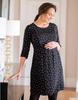 Платье для беременных Seraphine EBONY повседневное, с черным узором в горошек