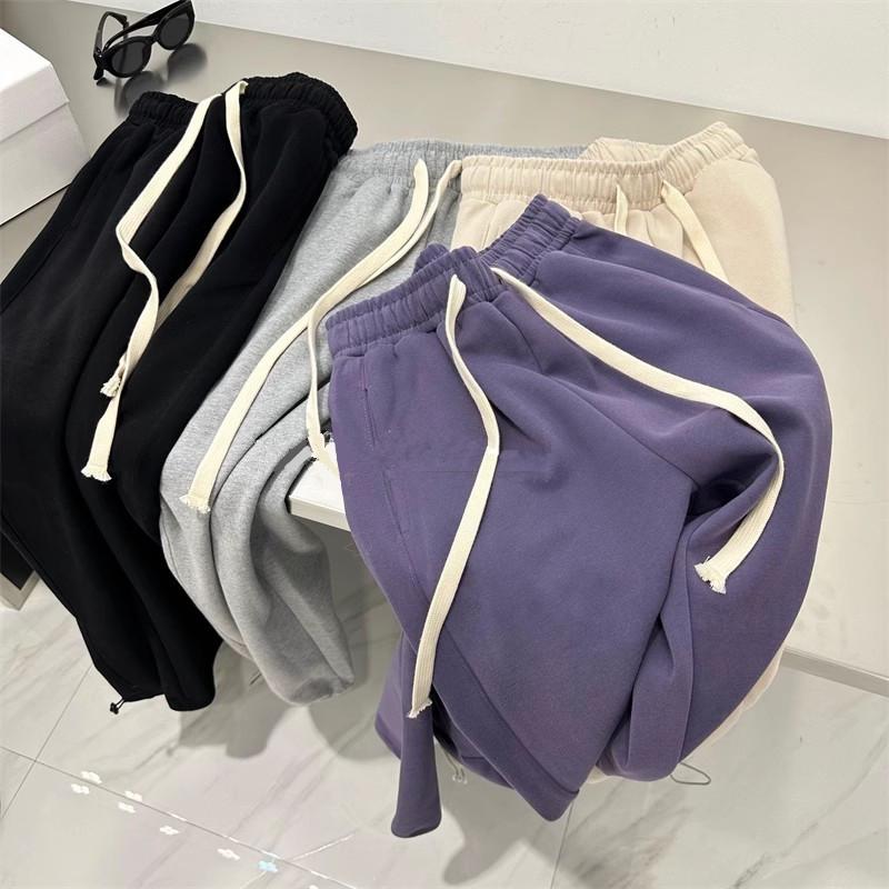 Extra Large 300 Catty Elastic Waist Wide-Leg Drawstring Pants for Spring/Autumn - Versatile Leisure Sportswear