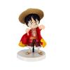 One Piece Action Figure Anime Luffy Pvc 15cm Q Version Statue Collection Red Cloak Desktop Decoration Toys for Children Figma