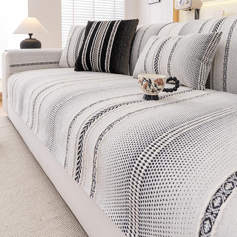 Новая подушка для дивана, универсальная для всех сезонов, нескользящая и грязеотталкивающая подушка для сиденья, высококачественная шениловая накидка на диван, покрывало