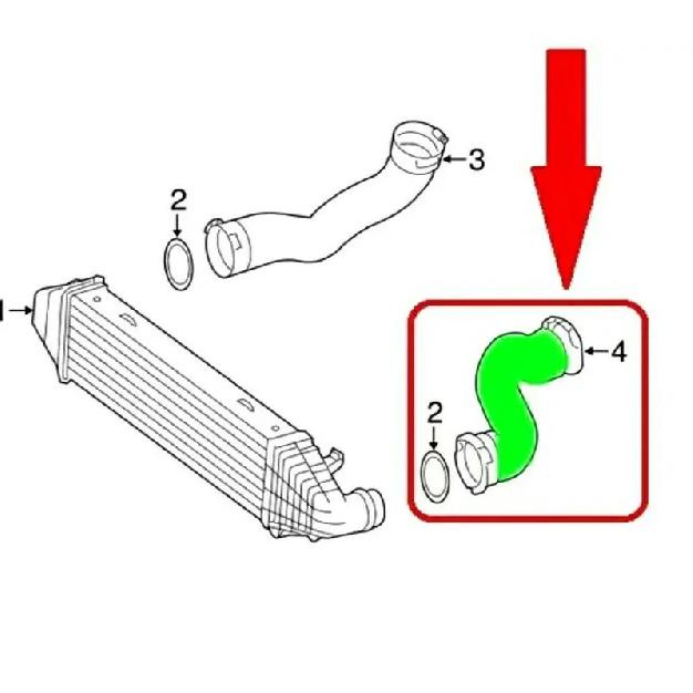 Intercooler Turbo Hose Pipe Turbo Chargers Engines Parts For Mercedes C Class C180 C200 C220 C250 Cdi 2045282182 2125280000