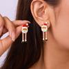 2025 Santa Tree Elk Exquisite Christmas Earrings Ladies Elegant Temperament New Year's Party Charm Jewelry Gift