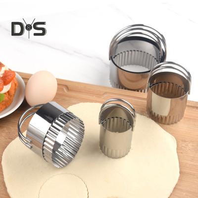 Набор из 5 формочек для печенья из нержавеющей стали с ручкой, круглые формочки для печенья, пончиков, блинов, профессиональные инструменты для выпечки теста