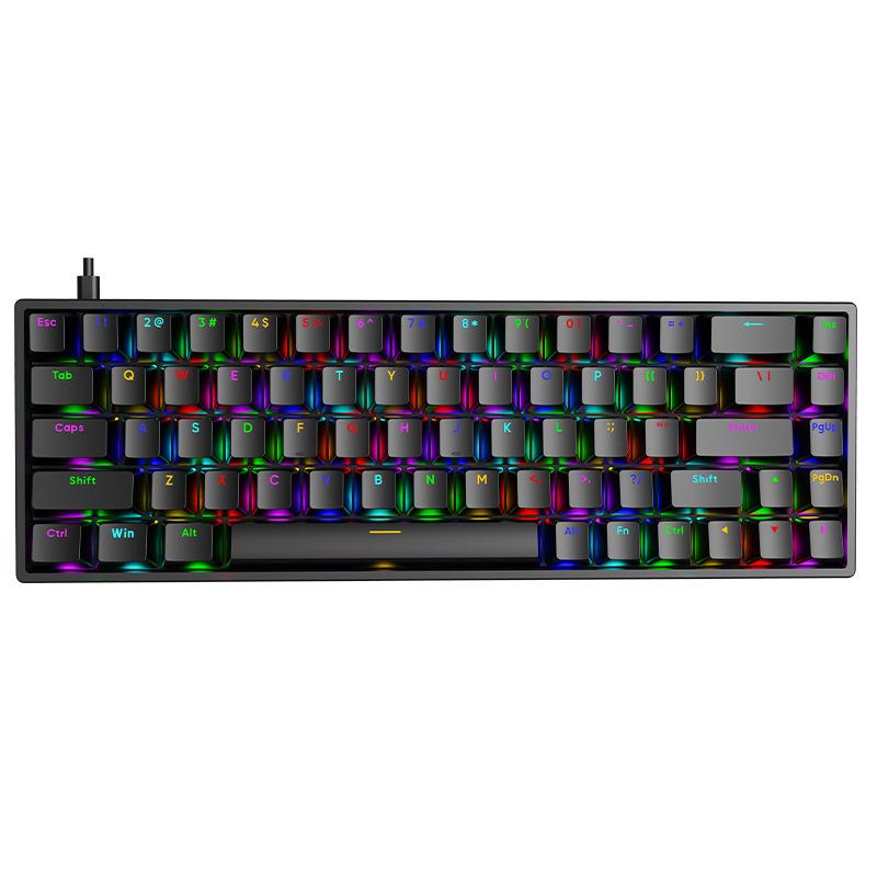 Luminous Mechanical Gaming Keyboard 68 Keys Wired Desktop & Laptop Blue & Red Switches