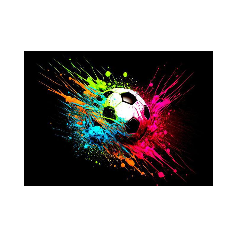 Абстрактные красочные футбольные плакаты и картины на холсте с изображением пламени, настенные художественные картины для гостиной, украшения дома, подарка