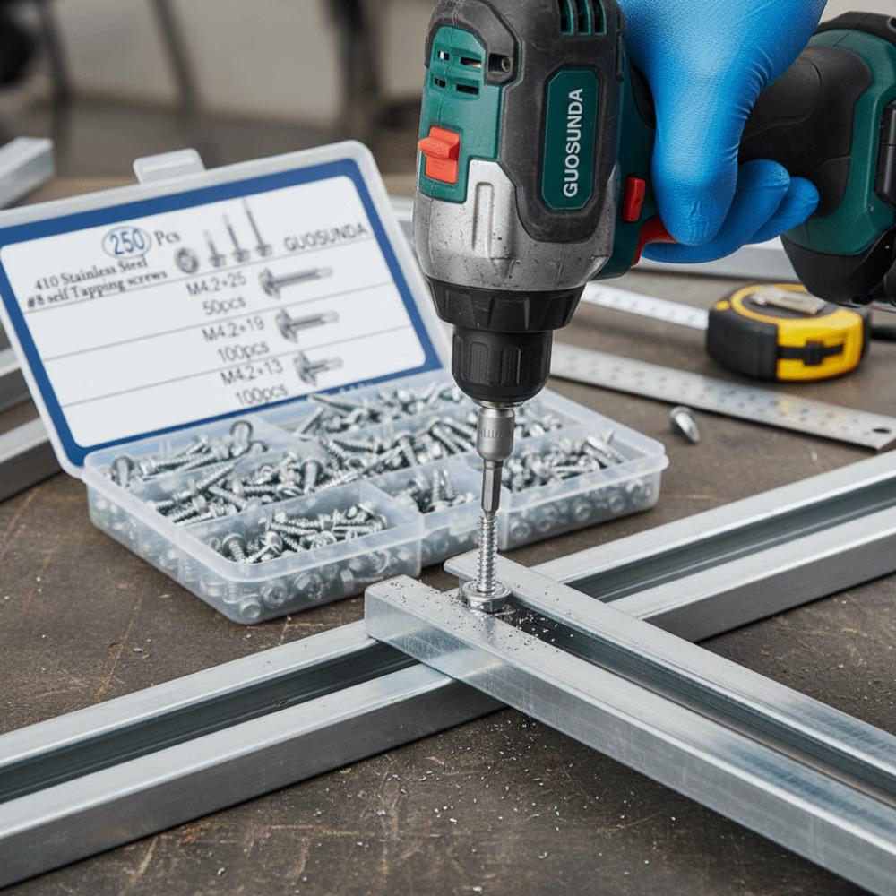 Саморезы с большой круглой головкой M4.2 для листового металла с пазом Строительные