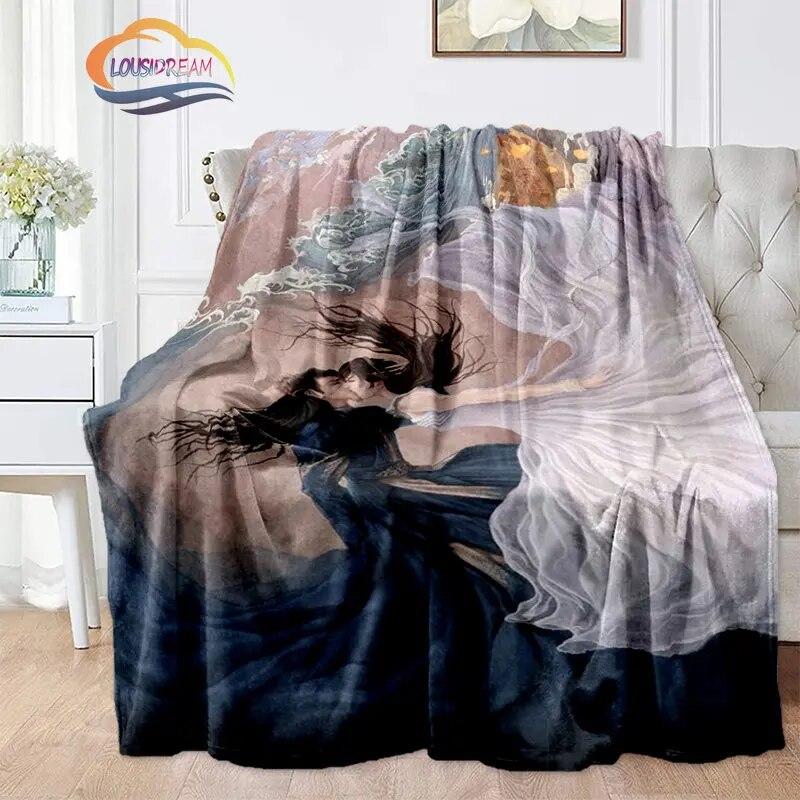 Hot Tv Love Between Fairy and Devil Blanket Cang Lan Jue Dong Fang Qing Flannel Bedroom Bedding Sofa Soft Bedspread
