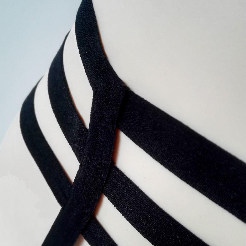 Женский пояс для чулок с цепочкой в клетку и полым ремнем для чулок