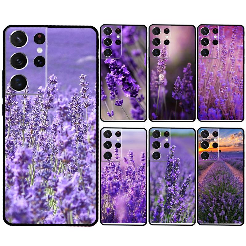 Фиолетовые Цветы Лаванда Чехол Для Samsung Galaxy S24 Ultra S23 S22 S21 Plus Note 10 Note 20 S9 S10 S20 S21 FE Обложка