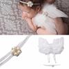 Baby Girls Newborn Angel Wings Headband Skirt Costume Photo Prop Outfit