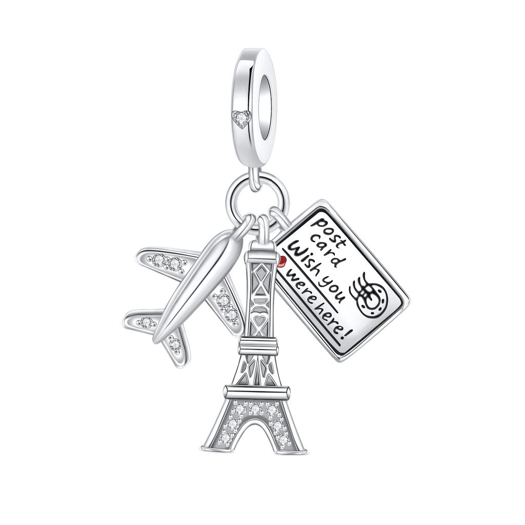 Новые Оригинальные Медные Дорожные Шармы Самолет Багаж Земля Бусины Подвески Подходят для Браслета Ожерелья DIY Ювелирный Подарок