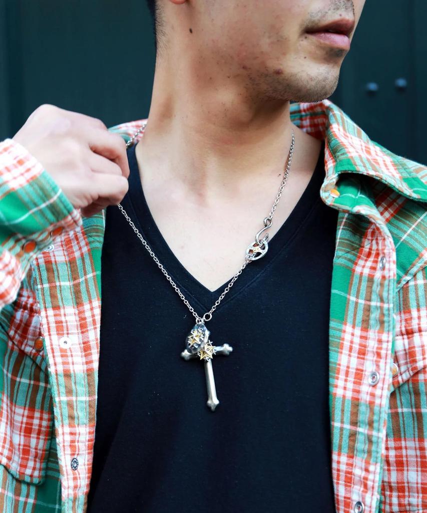 TMT Necklace (Eagle Hook Chain L) [TACF22SP13  EAGLEHOOK] Brass SILVERSilver FR