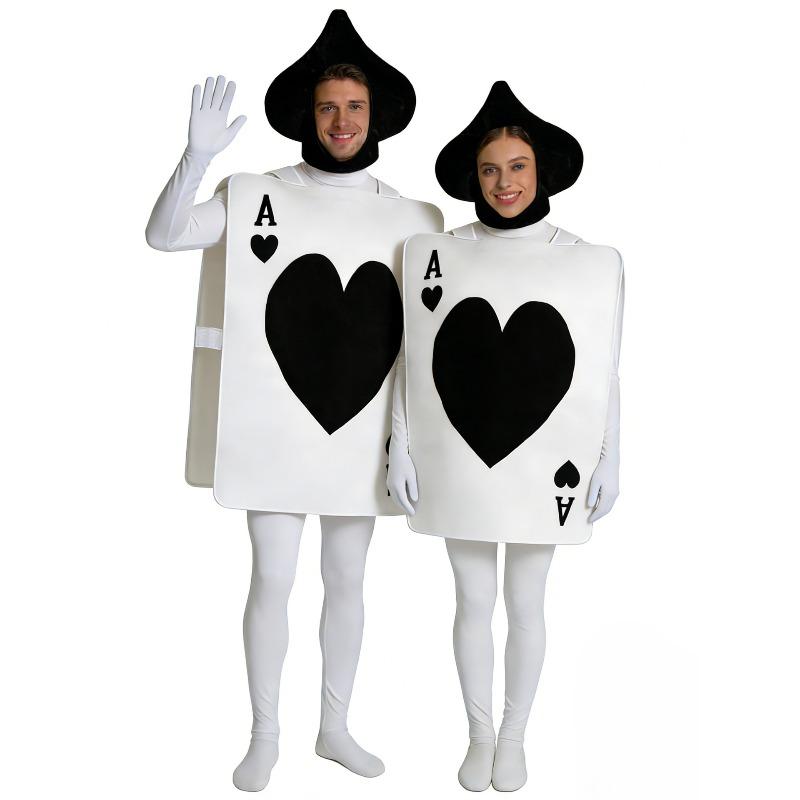 Костюмы на Хэллоуин, мужские и женские, игральные карты из «Алисы в Стране чудес», костюмы с сердцами, семейные костюмы
