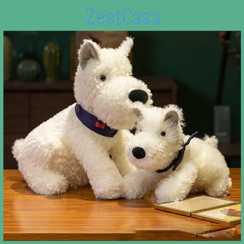 Cute West Highland White Terrier Plush Doll Fluffy Stuffed Animal Ideal For Birthdays And Special Occasions