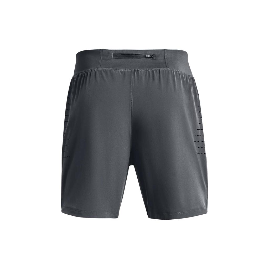 Under Armour Solid Color Elastic Waist 7-Inch Shorts Men Bottoms Grey 1377484-012