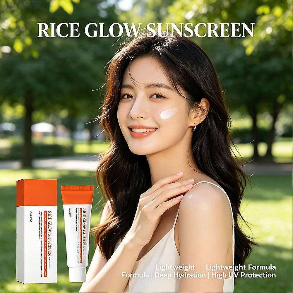 Солнцезащитный крем Rice Glow SPF50+ PA++++ Увлажняющий крем Glass Skin
