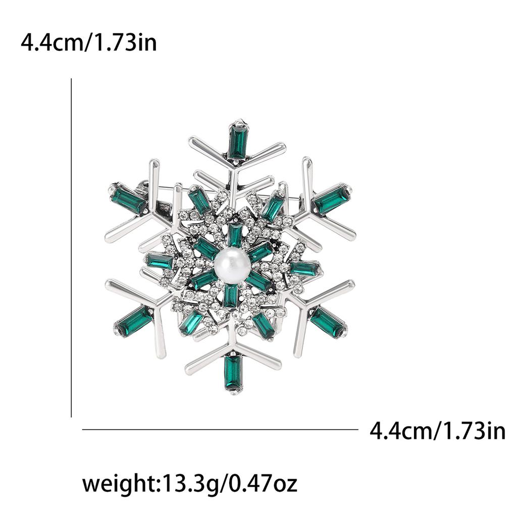 Rhinestone Snowflake Brooches for Women Unisex Christmas Pins Multi-color Available Fashion Jewellery Accessories Gifts