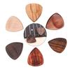 Wooden Guitar Pick Smooth Surface Burr-Free Compact Size Portable Handcrafted Guitar Pick Accessories